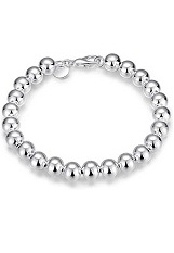 beautiful round beads sterling silver baby bracelet